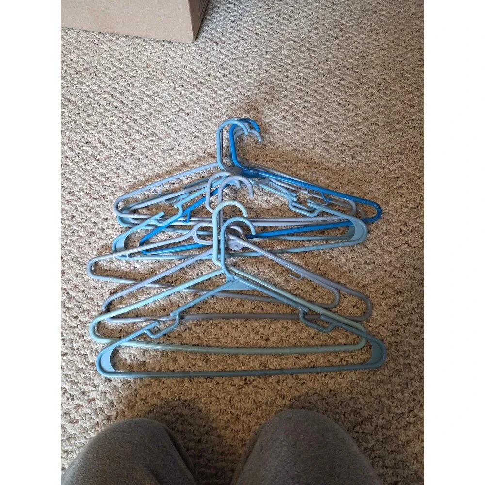 Lot of Blue Hangers